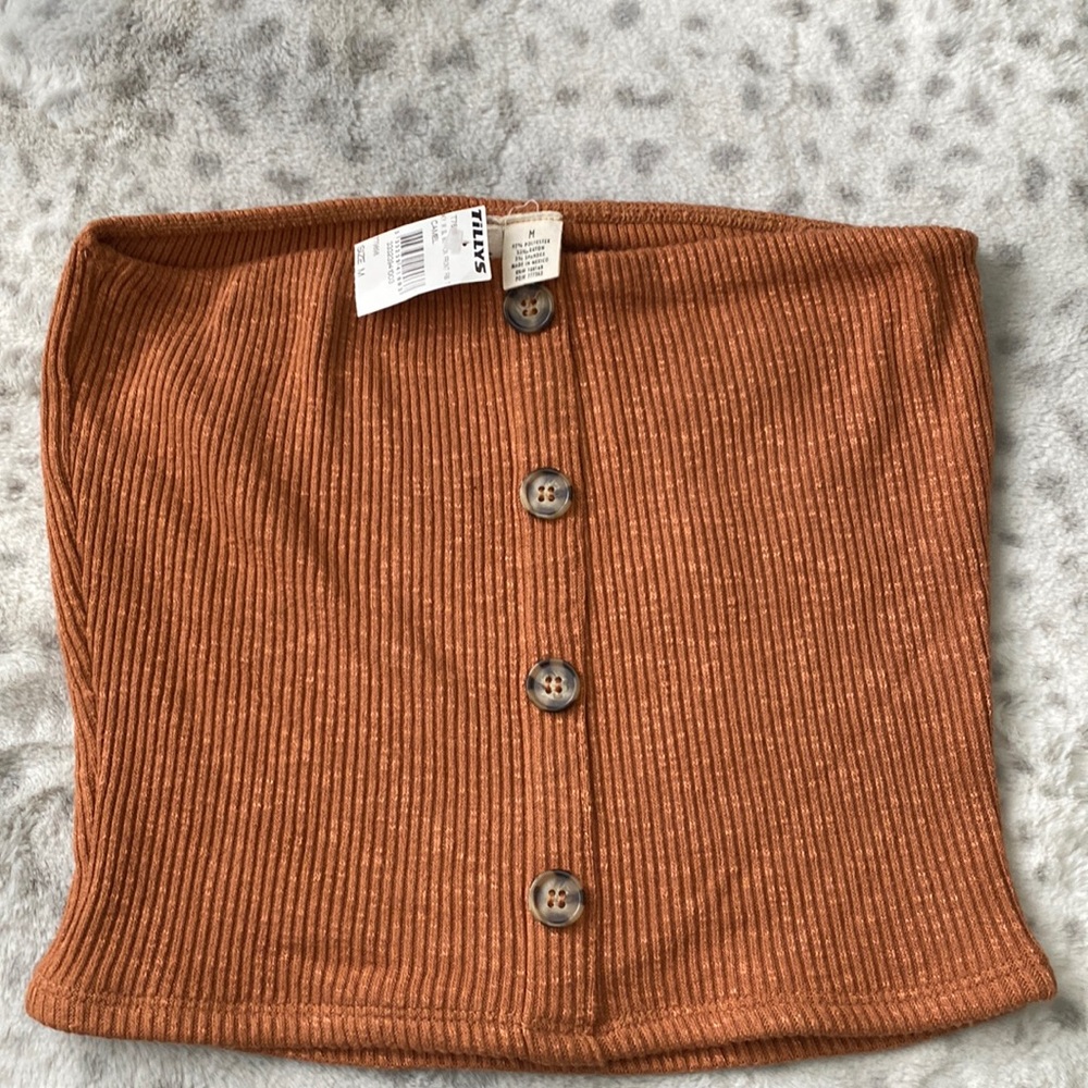 Sky and Sparrow burnt orange tube top